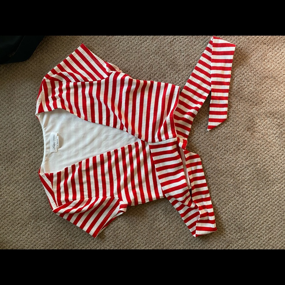 Lovers and friends tie cropped top